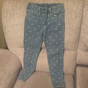 Old Navy Blue Heart Print Kids Jeans